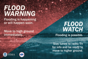 FEMA Flood Warning graphic