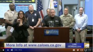 Screen shot of Press conference update on wildfires