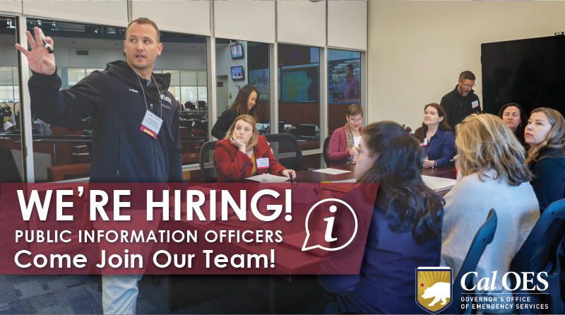 Cal OES Seeks Communications Expert To Work With Community and Partners; Bilingual Preferred