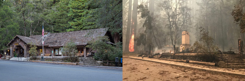 Big Basin HQ Before and After Fire