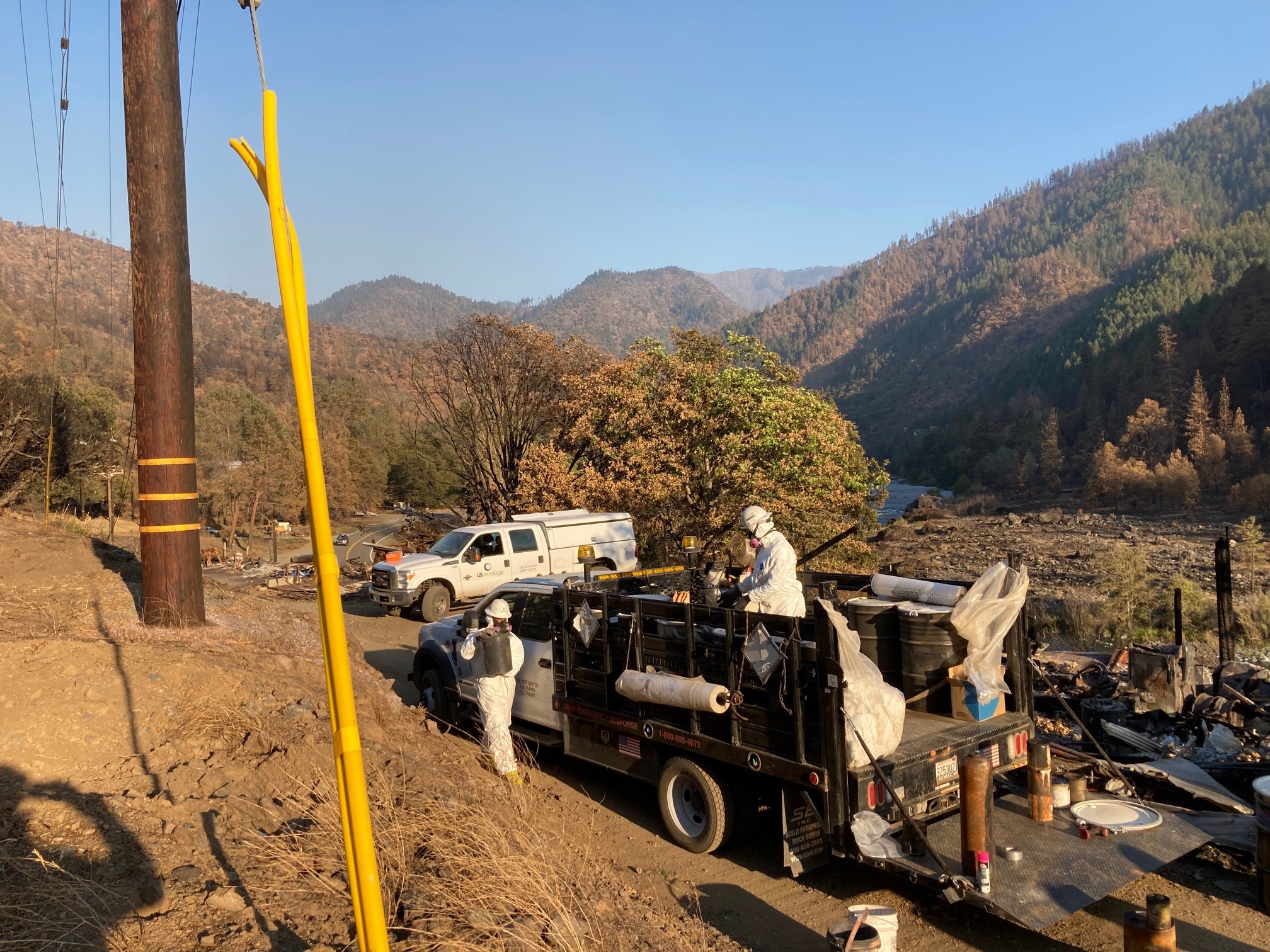 HazMat crews removing household hazardous waste