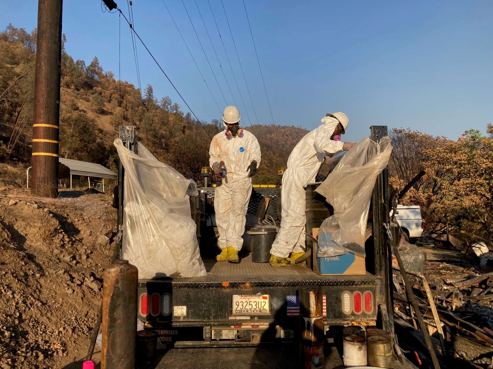 HazMat crews removing household hazardous waste