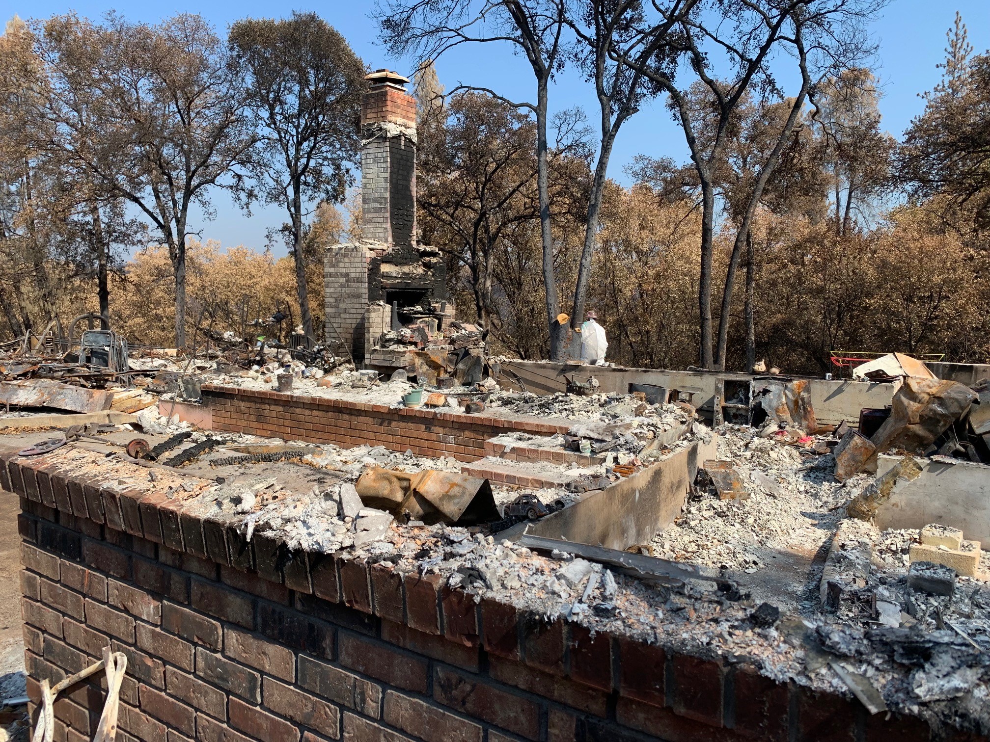 workers removing debris from Placer county