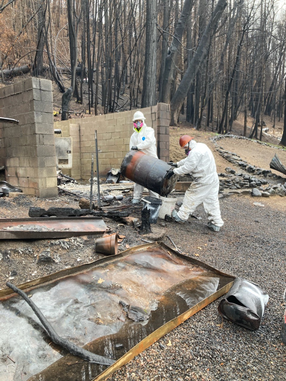 DTSC crews removing debris in Trinity County