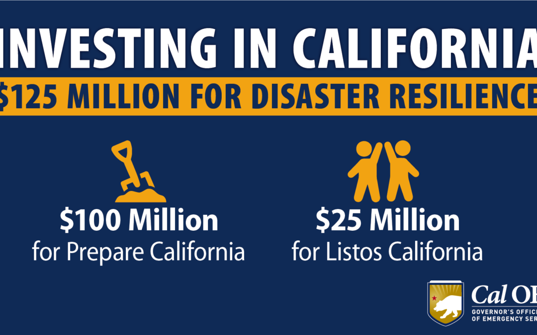 Cal OES Releases $125 Million in Funding to Build Resilience in Communities Most Vulnerable to Disasters