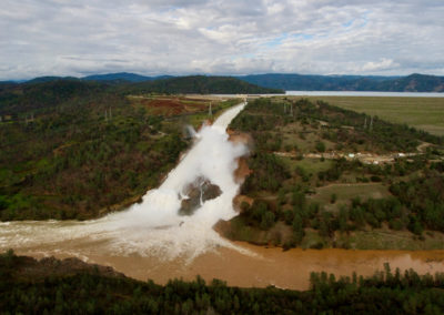 Aerial photo of Oroville Dam