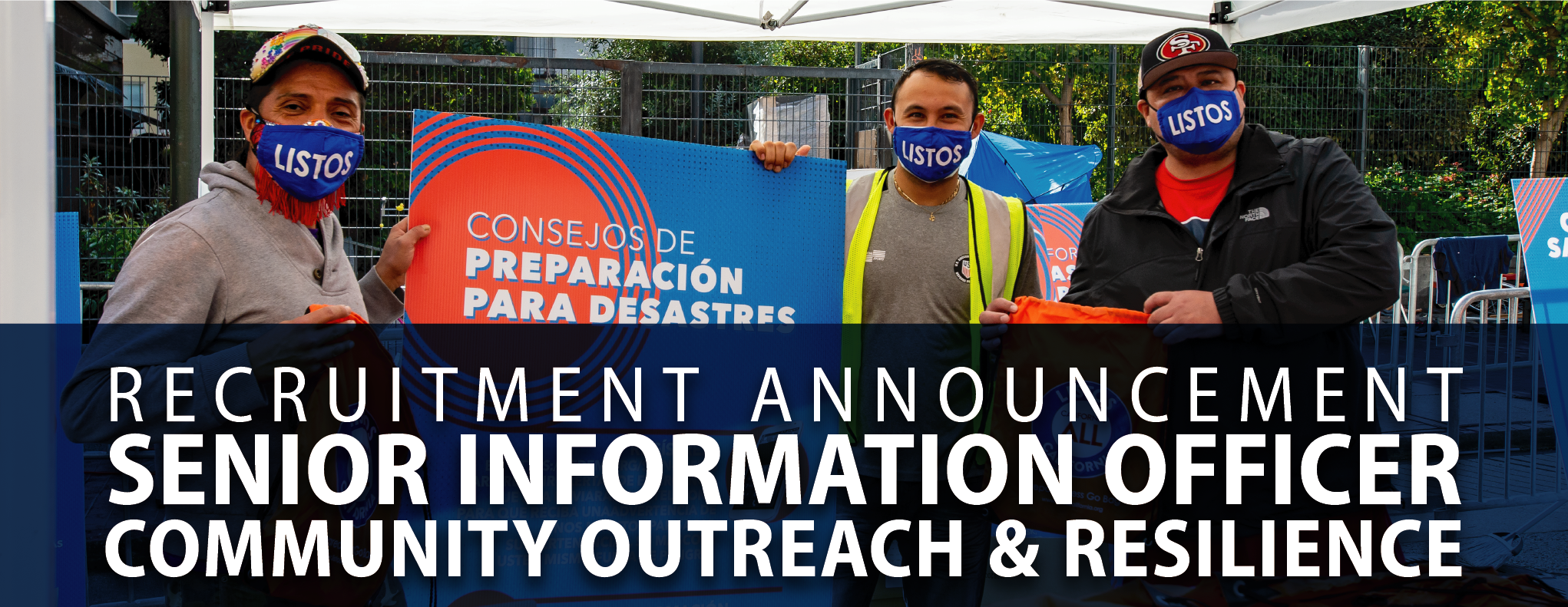 Recruitment announcement senior information officer community outreach & resilience 