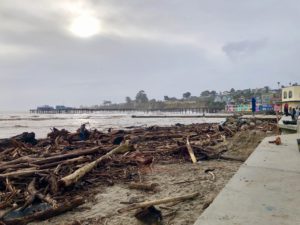 Photo of atmospheric river damage to Capitola, California
