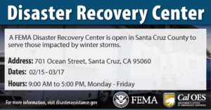 "Disaster Recovery Center" with the address listed below.