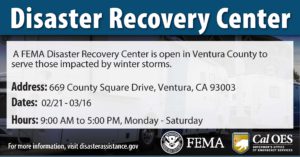 "Disaster Recovery Center" with address listed below.