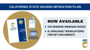 State Hazard Mitigation Plan image of document and laptop.