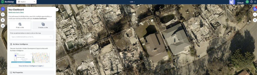 photo of properties on a website