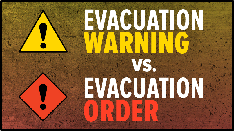 Evacuation Warnings vs. Evacuation Orders