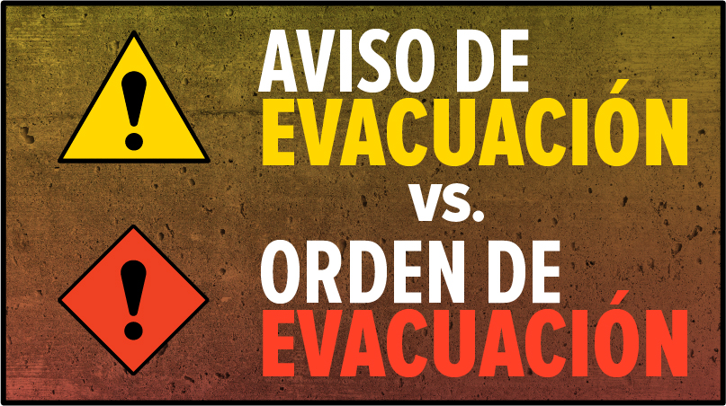 Advertencia de Evacuación vs. Orden de Evacuación