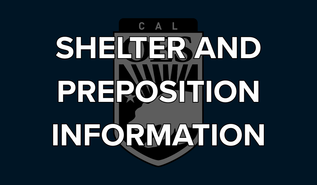 New Year’s Storm Prepositioned Resources and Statewide Shelters