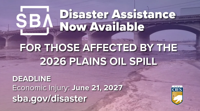 Federal Assistance Available: SBA Offers Low Interest Disaster Loans 2026 Plains Oil Spill